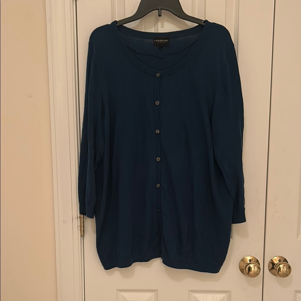 Navy Blue Button-Up Cardigan